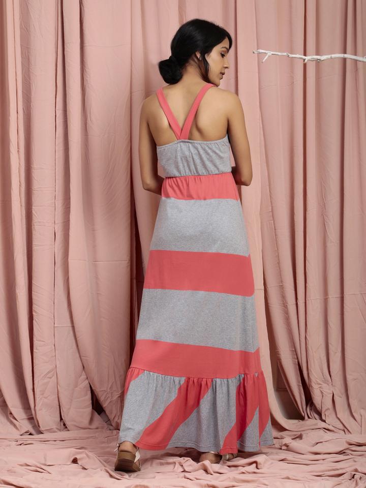 Womens Strappy A-Line Dress Long Summers