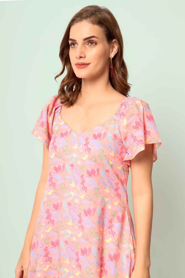 Pastel Pink A Line Dress for Women Online by Lake Peace